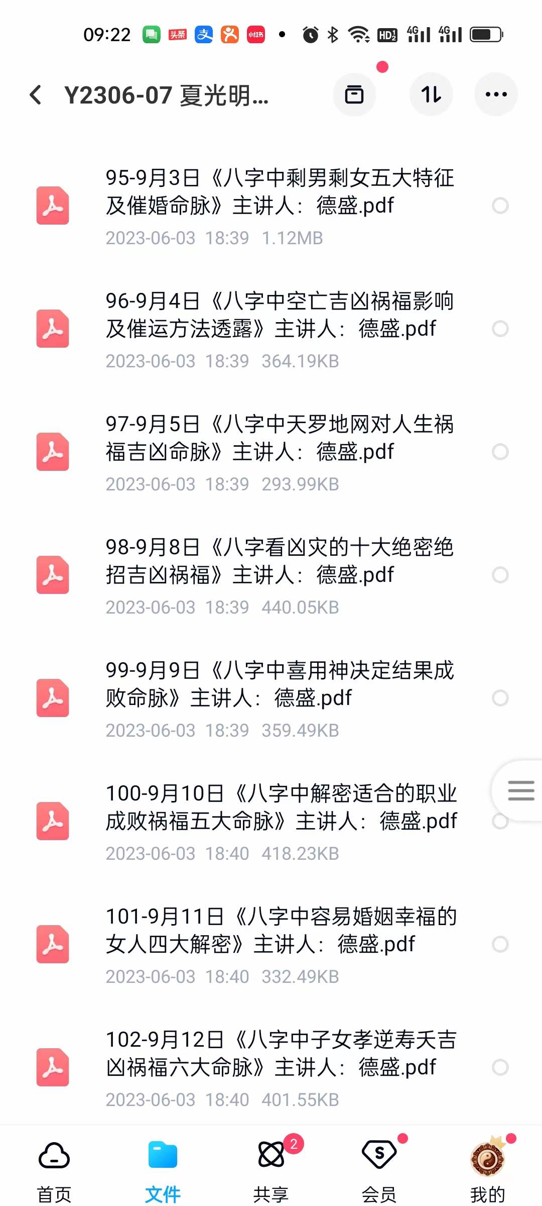 夏光明弟子德盛《2022年全年笔记》175本PDF版电子书