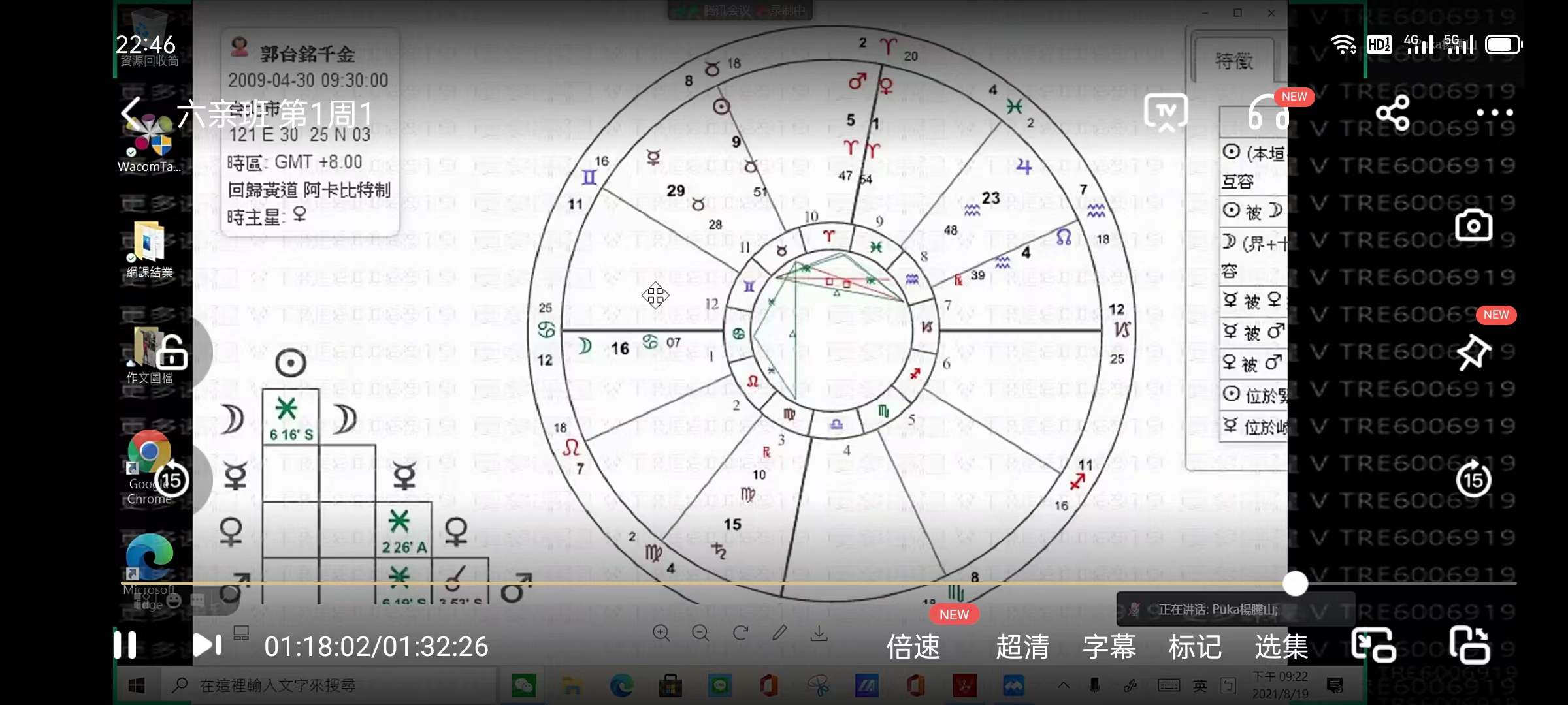 杨国正2021年最新课程古典及现代占星择日班教学课程 夸克网盘下载