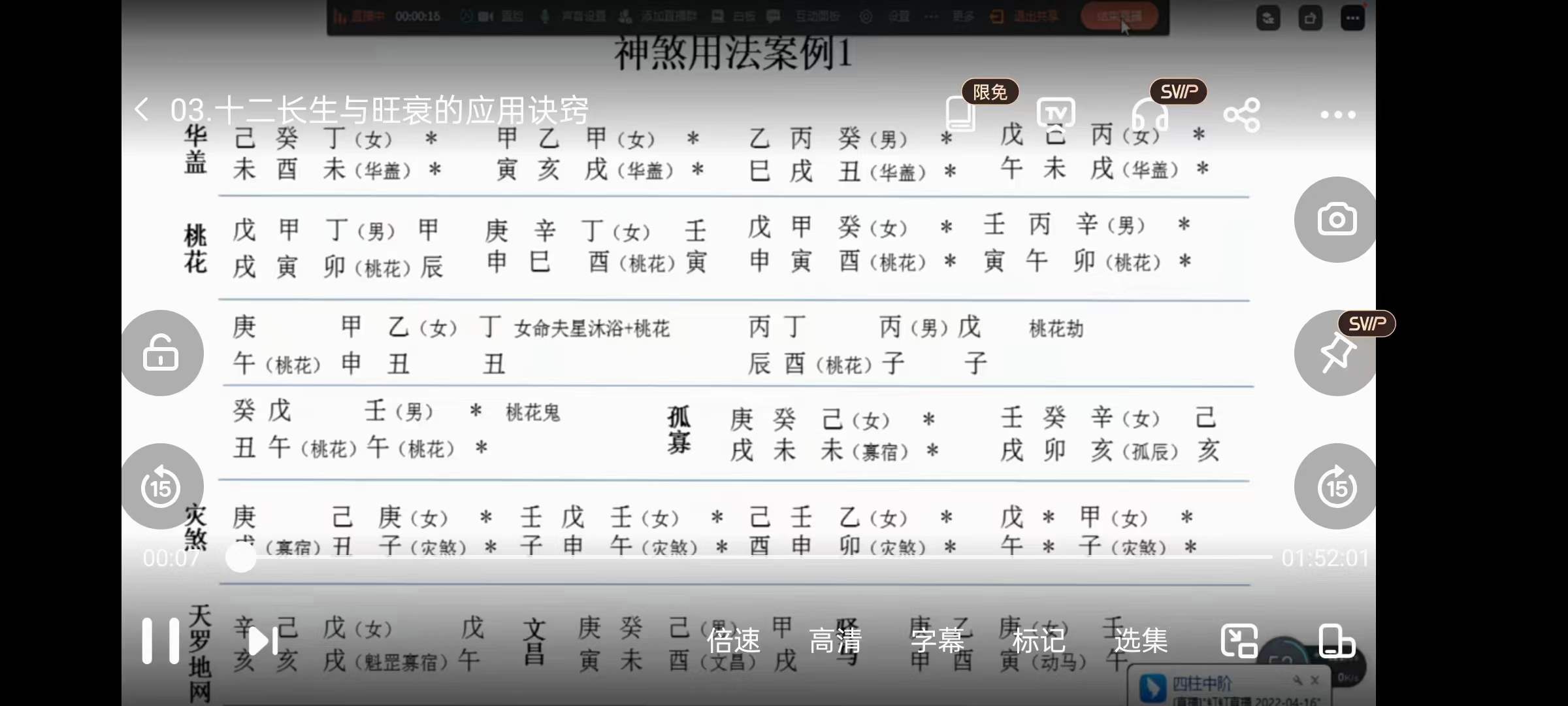 传承殿辛易八字初阶课+中阶班