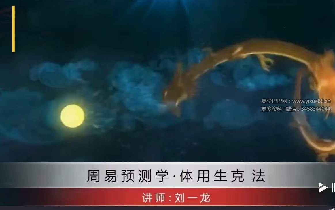 刘一龙《周易梅花易数体用生克法》58集