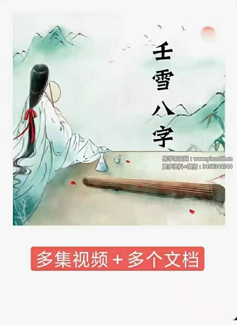 壬雪阁八字视频40集62个小时带课件