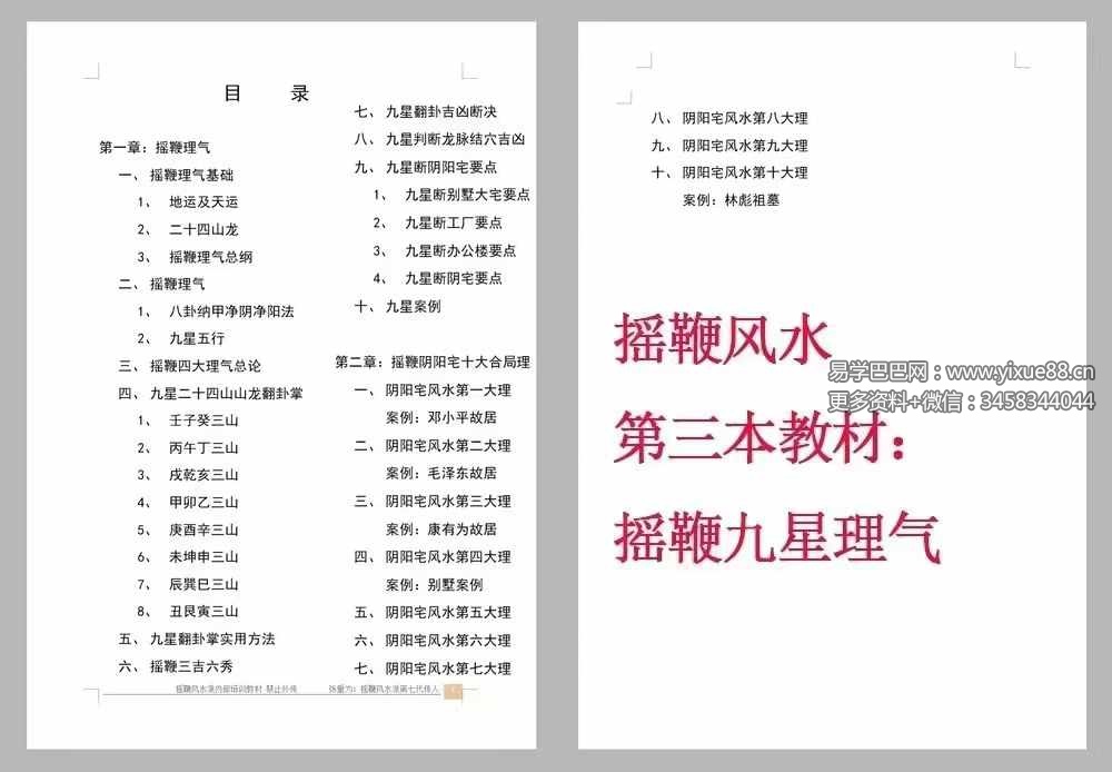 奏伦诗祖师 张重为皇家摇鞭风水《摇鞭风水峦头秘法消砂纳水》9本