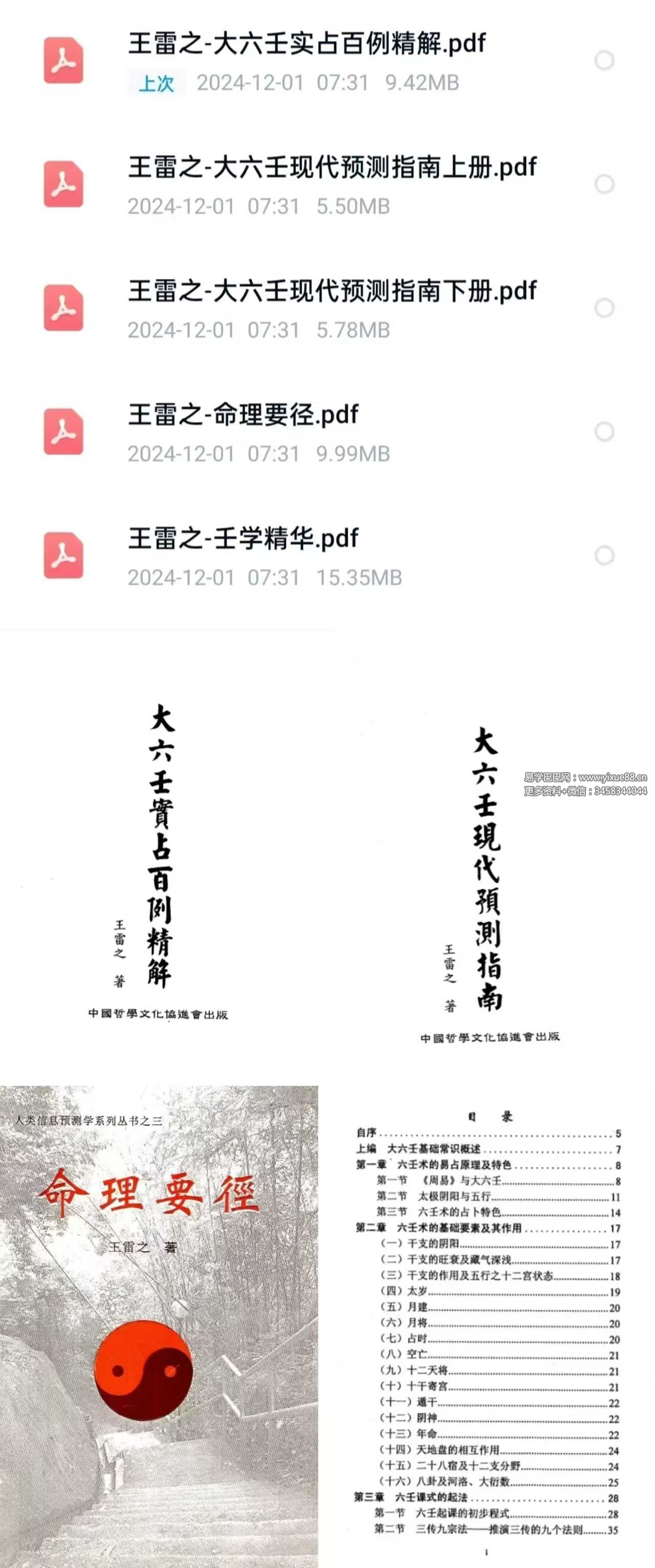 王雷之大六壬5册合集