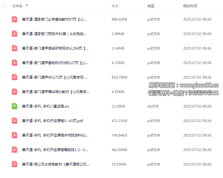 善天道奇门遁甲内部培训绝密资料10个电子版