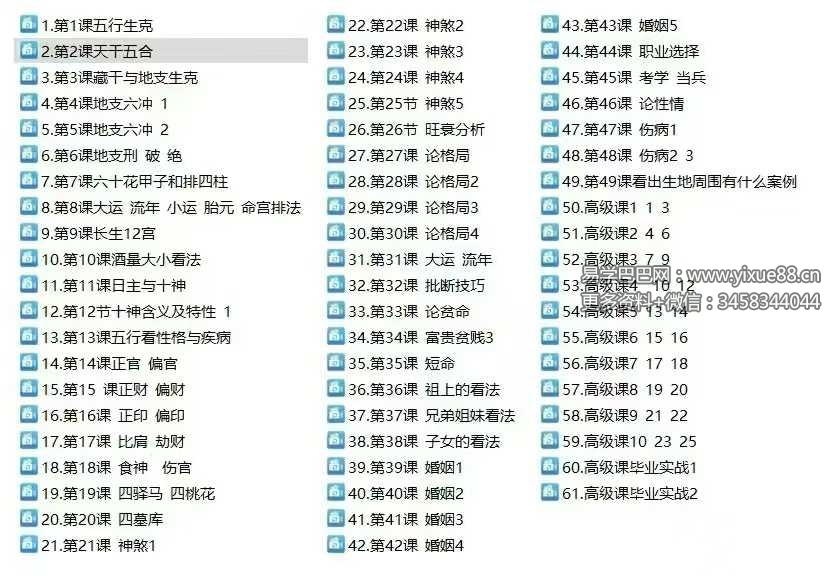 竹老师 四柱八字 61集